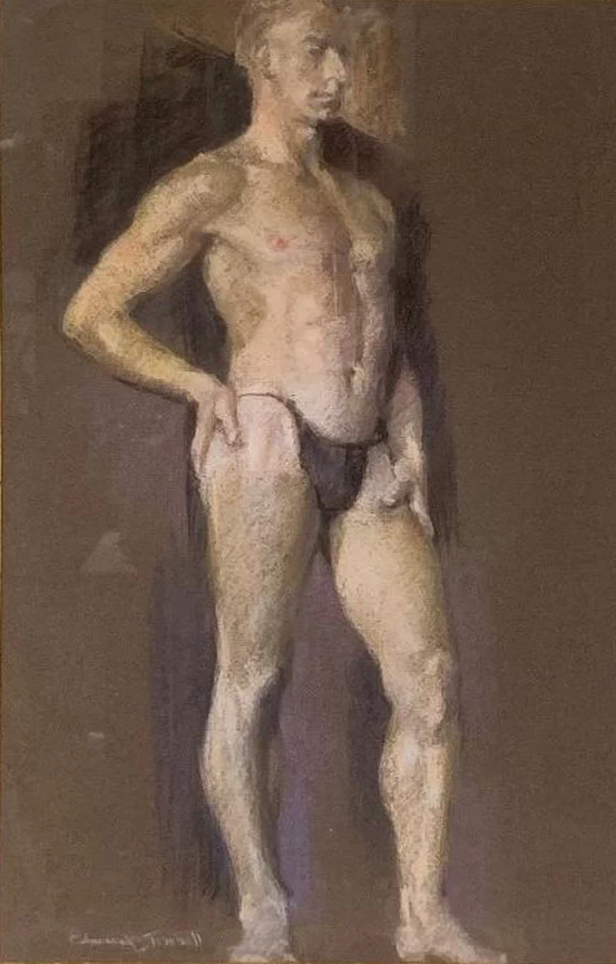 Edmund Tarbell - Nudo maschile in piedi